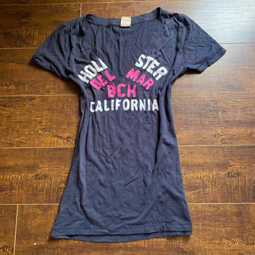Hollister Navy Crewneck Tee